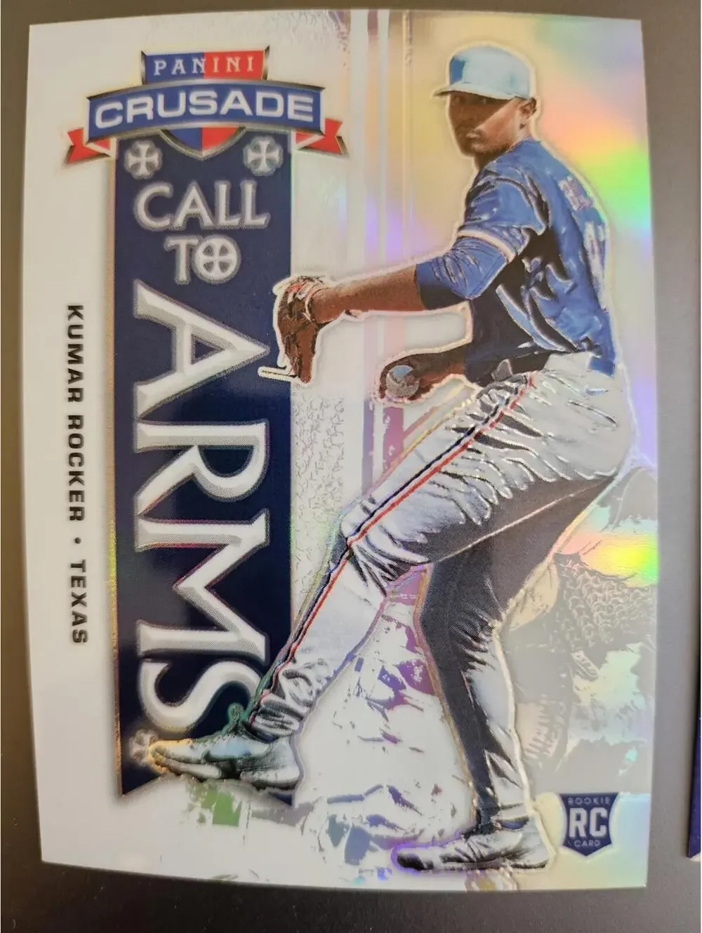 2025 Panini Prism Crusade Call to Arms Insert - Kumar Rocker #21 - Rangers (RC)